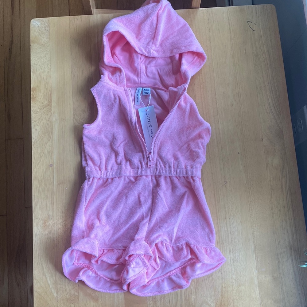 NWT Janie and Jack hooded terry cover up 6-12
